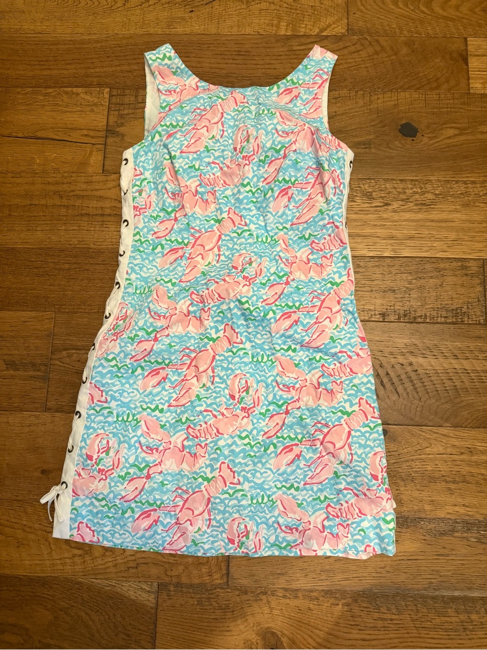 Lilly Pulitzer Pink & Aqua Lobster Print Tank Dress